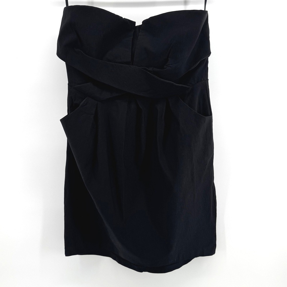 Torrid Strapless Dress Women 20 Black Crossover Cocktail Mini HOCO Homecoming